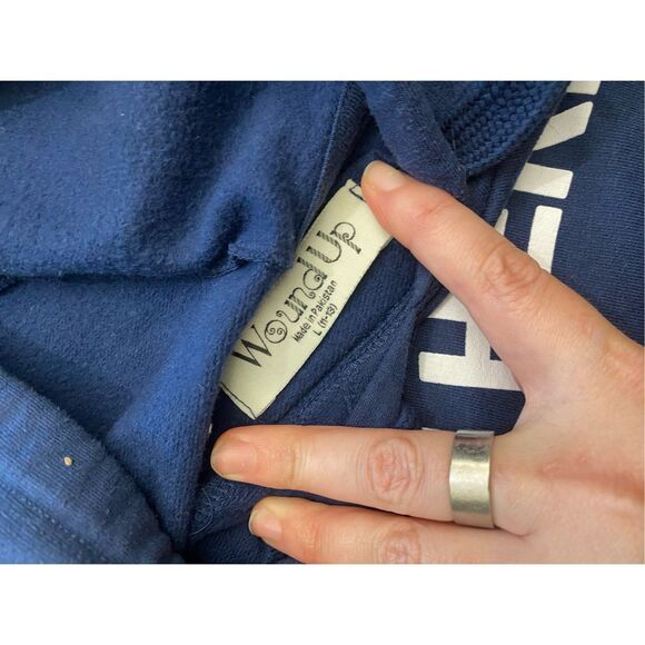 Just Here for the Tea Navy Blue Sweatshirt Hoodie, Size Large - Picture 4 of 5